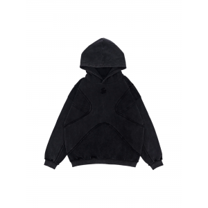 Washed Splicing Hoodie - 1985