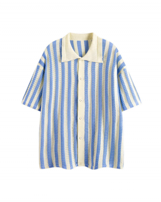 Cleanfit Striped Knit Cardigan Shirt
