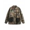Camouflage Washed Distressed Denim Shirt