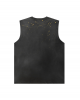 Street Embroidery Deformed Letter Print Vest