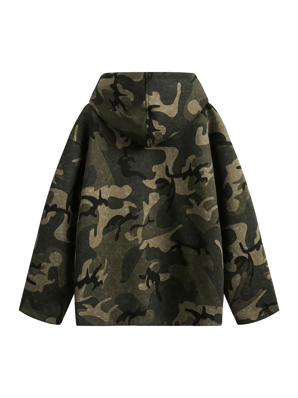 Vintage Camouflage Flame Heart Print Hoodie Vintage Camouflage Flame Heart Print Hoodie