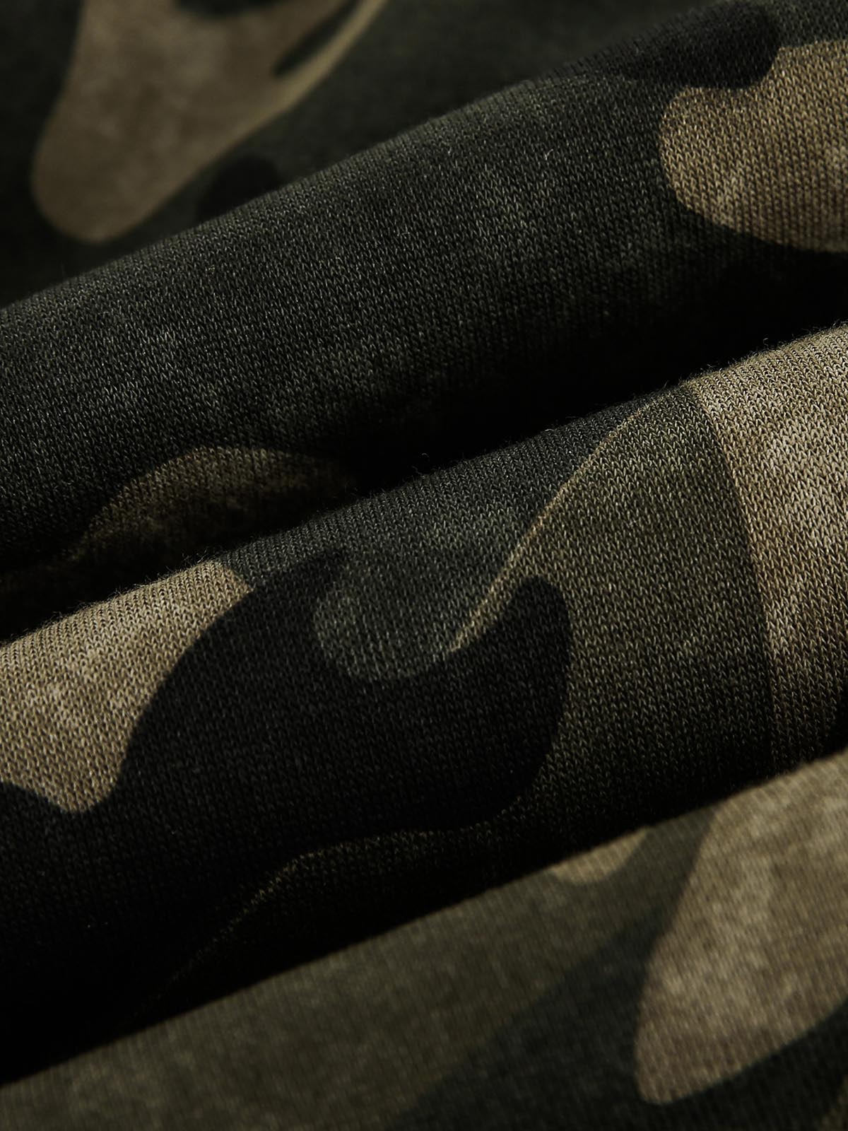 Vintage Camouflage Flame Heart Print Hoodie Vintage Camouflage Flame Heart Print Hoodie